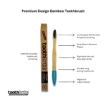 toothbrite Organic Bamboo Toothbrush with charcoal infused bristles - Pack of 2 - Image 2